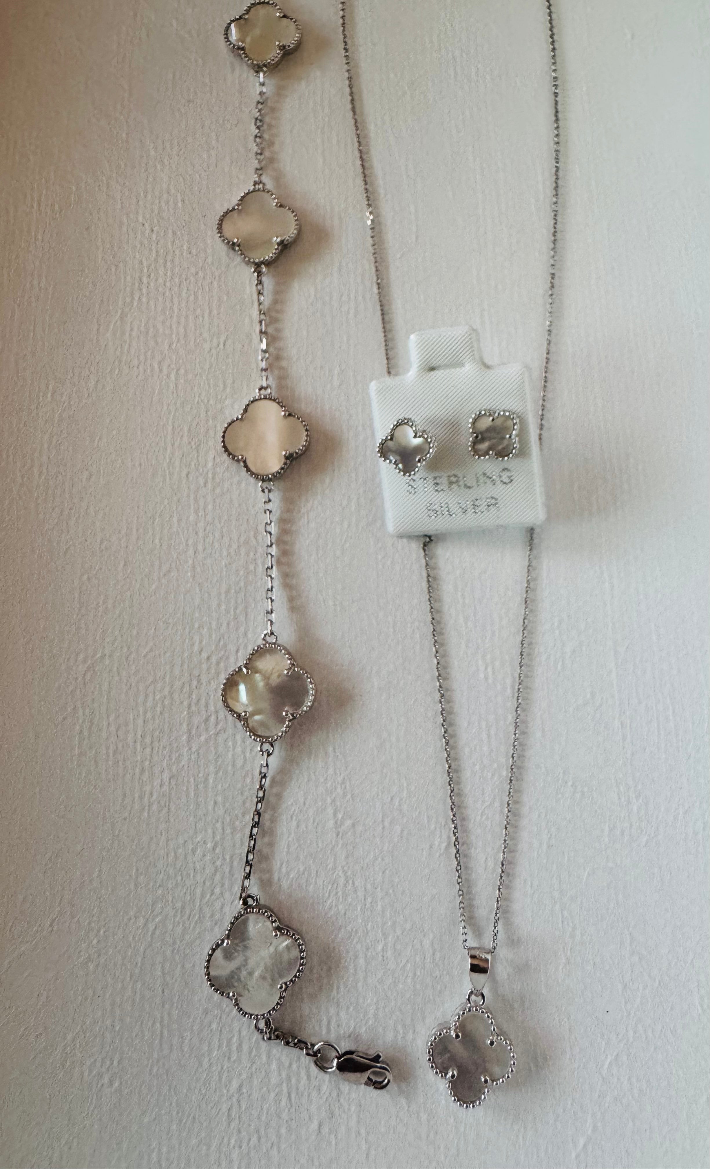 Silver 1 set Earring, Necklace, Bracelet