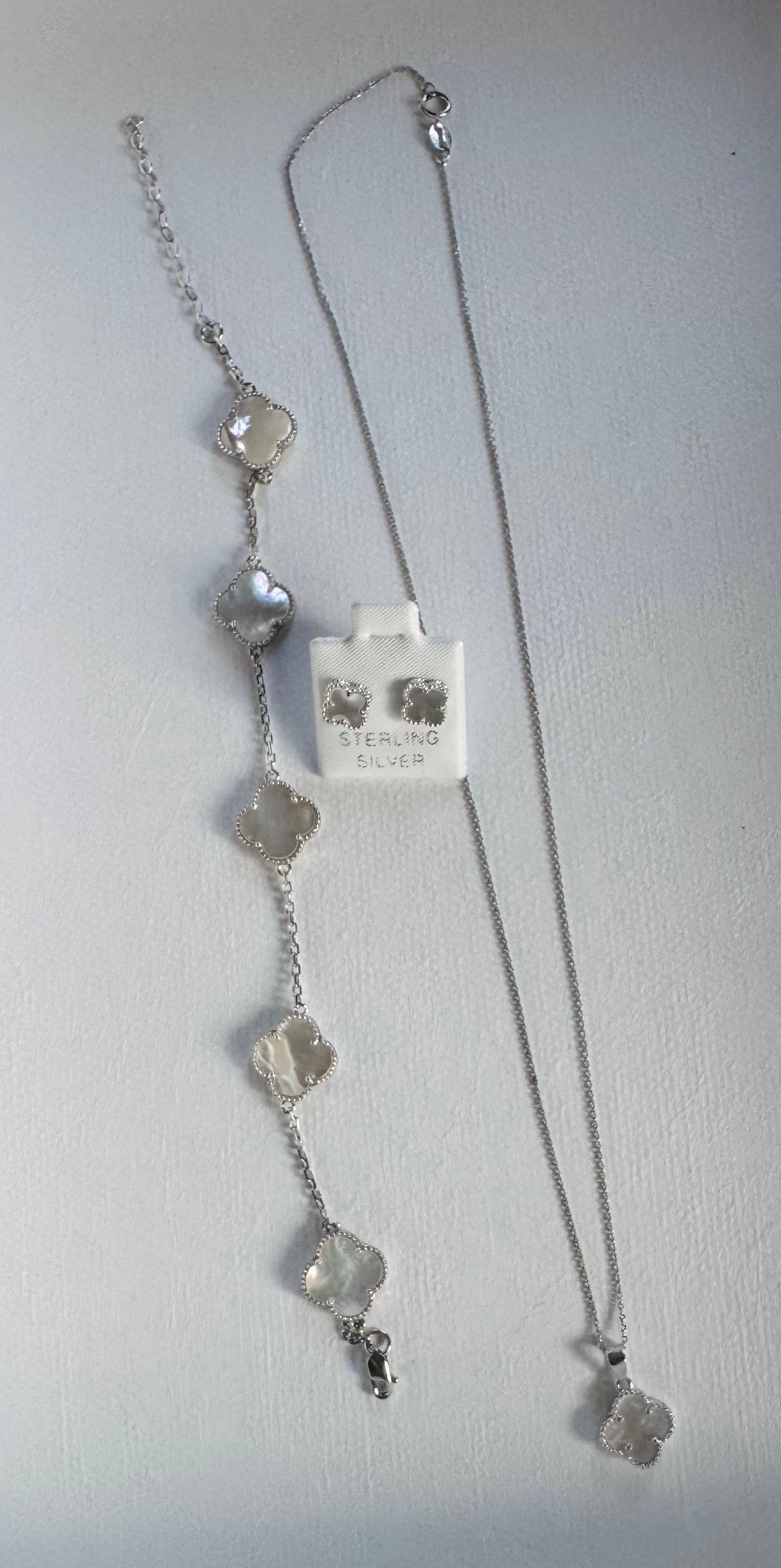 Silver 1 set Earring, Necklace, Bracelet