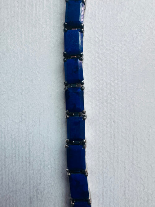 Brazalete 925 Plata italiana lápiz stone.